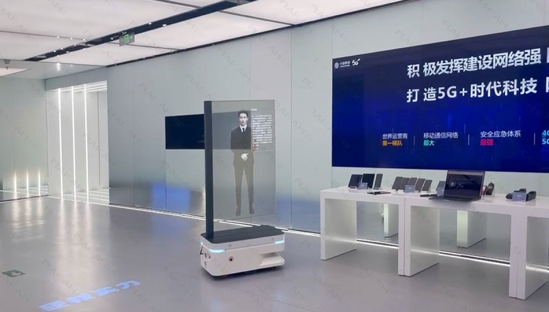 移动AI数字人透明显示屏